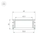 Профиль FLOOR60-H26-3000 ANOD Arlight Алюминий 046413 от ImperiumLoft