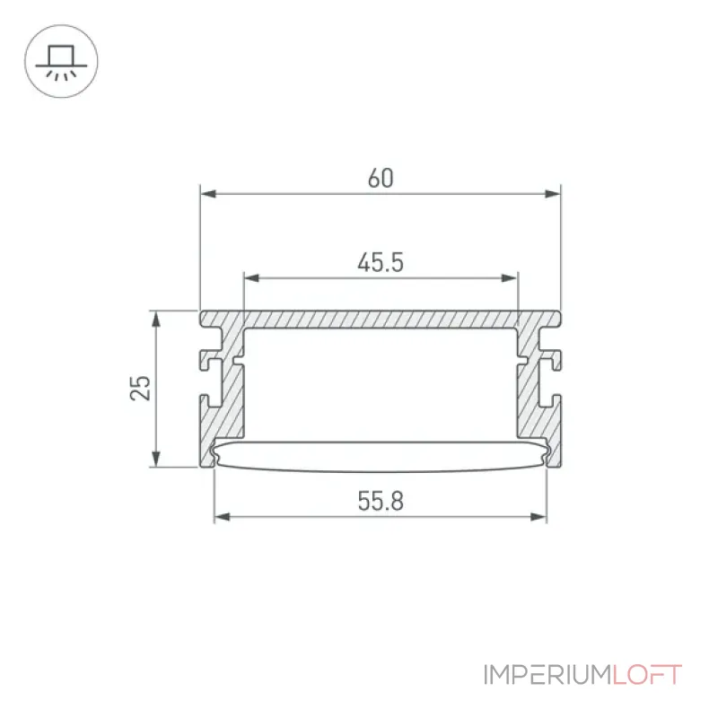 Профиль FLOOR60-H26-3000 ANOD Arlight Алюминий 046413 от ImperiumLoft Профиль FLOOR60-H26-3000 ANOD Arlight Алюминий 046413 от ImperiumLoft