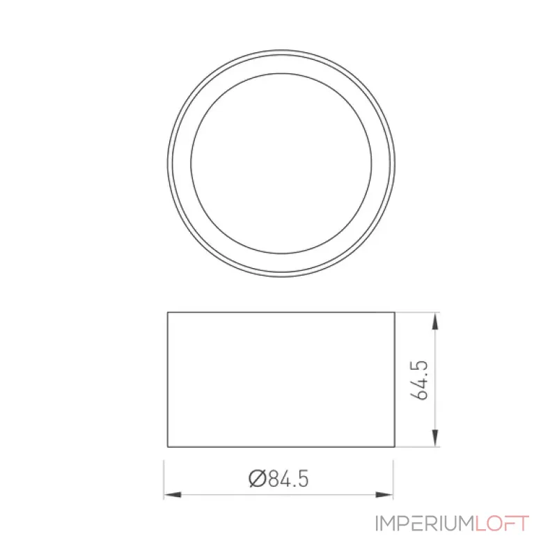Arlight Кольцо антибликовое LGD-ANTIGLARE-RING-R85 BK Металл 046757 от ImperiumLoft