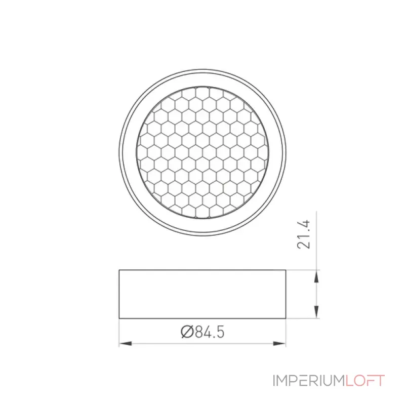 Arlight Фильтр сетчатый с посадочным кольцом LGD-HONEYCOMB-RING-R85 BK Металл 046764 от ImperiumLoft Arlight Фильтр сетчатый с посадочным кольцом LGD-HONEYCOMB-RING-R85 BK Металл 046764 от ImperiumLoft