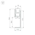 Профиль PLINTUS-H35-F-2000 ANOD Arlight Алюминий 046858 от ImperiumLoft