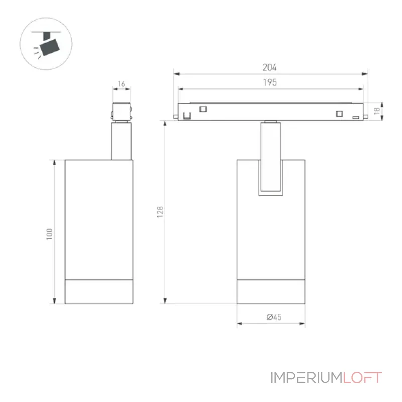 Светильник MAG-ORIENT-SPOT-R45-9Вт Warm3000 BK 24 deg 48В DALI Arlight IP20 048661 от ImperiumLoft Светильник MAG-ORIENT-SPOT-R45-9Вт Warm3000 BK 24 deg 48В DALI Arlight IP20 048661 от ImperiumLoft