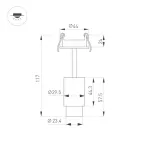 Arlight Светильник ART-NEMO-BUILT-ZOOM-R29.5-2Вт Warm3000 BK 15-45 deg 24В IP20 049769 от ImperiumLoft