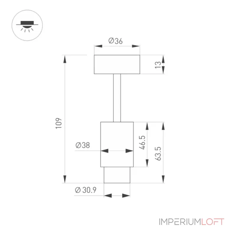 Arlight Светильник ART-NEMO-SURFACE-ZOOM-R38-5Вт Day4000 BK 10-55 deg 24В IP20 049773 от ImperiumLoft
