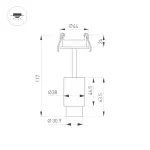 Arlight Светильник ART-NEMO-BUILT-ZOOM-R38-5Вт Warm3000 BK 10-55 deg 24В IP20 049777 от ImperiumLoft