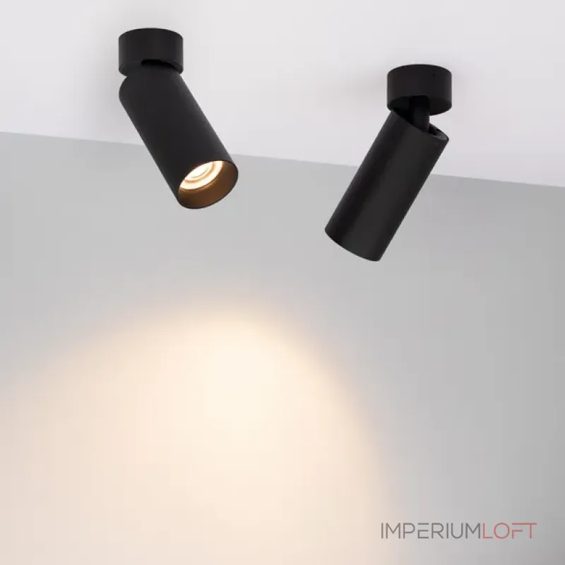 Arlight Светильник SP-GABI-SURFACE-FLAP-R50-9Вт Warm3000 BK 60 deg 230В IP40 052345 от ImperiumLoft