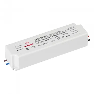 Arlight Блок питания ARPV-LV24060-A 24В 2.5A 60Вт IP67 018982(1) Arlight Блок питания ARPV-LV24060-A 24В 2.5A 60Вт IP67 018982(1)