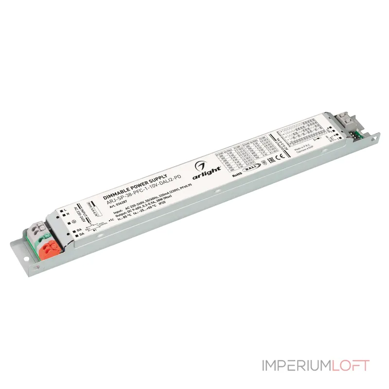 Arlight Блок питания ARJ-SP-38-PFC-1-10В-DALI2-PD 38Вт 9-60В 0.3-0.9A IP20 036287 от ImperiumLoft Arlight Блок питания ARJ-SP-38-PFC-1-10В-DALI2-PD 38Вт 9-60В 0.3-0.9A IP20 036287 от ImperiumLoft