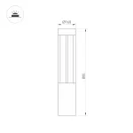 Arlight Светильник LGD-CASTELLO-BOLL-H800-20Вт Warm3500-MIX GR 80 deg 230В IP65 045537 от ImperiumLoft