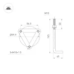 Arlight Светильник LGD-CASTELLO-BOLL-H800-20Вт Warm3500-MIX GR 80 deg 230В IP65 045537 от ImperiumLoft