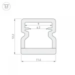 Arlight Профиль WPH-LINE-1212-2000 OPAL 023302(1) от ImperiumLoft