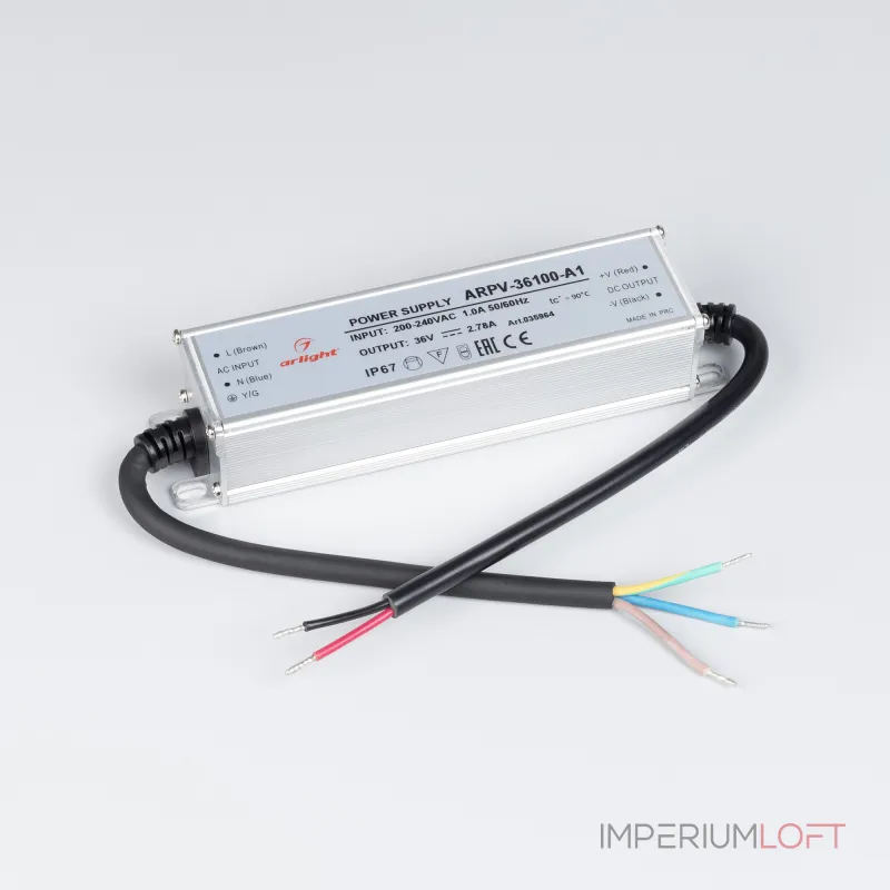 Arlight Блок питания ARPV-36100-A1 36В 2.78A 100Вт IP67 035964 от ImperiumLoft Arlight Блок питания ARPV-36100-A1 36В 2.78A 100Вт IP67 035964 от ImperiumLoft