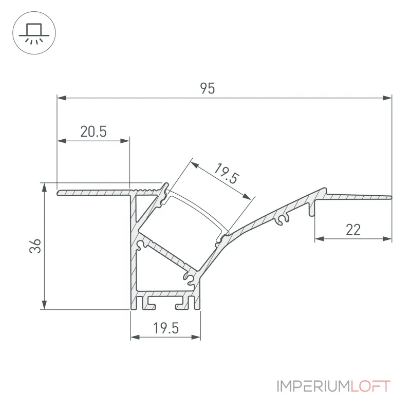 Профиль FANTOM-W45-BEVEL-2000 WHITE Arlight Алюминий 039949 от ImperiumLoft Профиль FANTOM-W45-BEVEL-2000 WHITE Arlight Алюминий 039949 от ImperiumLoft