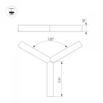 Arlight Светильник SP-RAYS-3-HANG-5050-510-35Вт Day4000 RAL9005 120 deg 230В IP33 1730lm Металл 049207 от ImperiumLoft