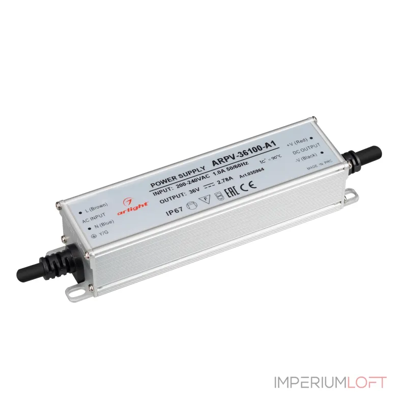 Arlight Блок питания ARPV-36100-A1 36В 2.78A 100Вт IP67 035964 от ImperiumLoft Arlight Блок питания ARPV-36100-A1 36В 2.78A 100Вт IP67 035964 от ImperiumLoft