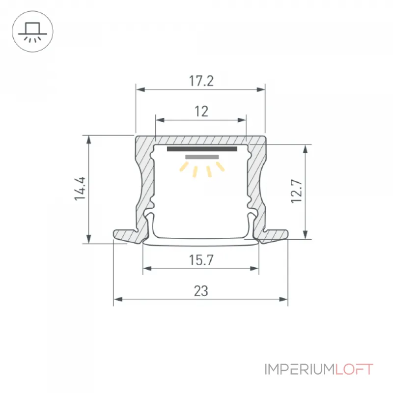 Arlight Профиль LINE-2315-F-2000 WHITE Алюминий 044265 от ImperiumLoft Arlight Профиль LINE-2315-F-2000 WHITE Алюминий 044265 от ImperiumLoft