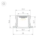 Arlight Профиль LINE-2315-F-2000 WHITE Алюминий 044265 от ImperiumLoft