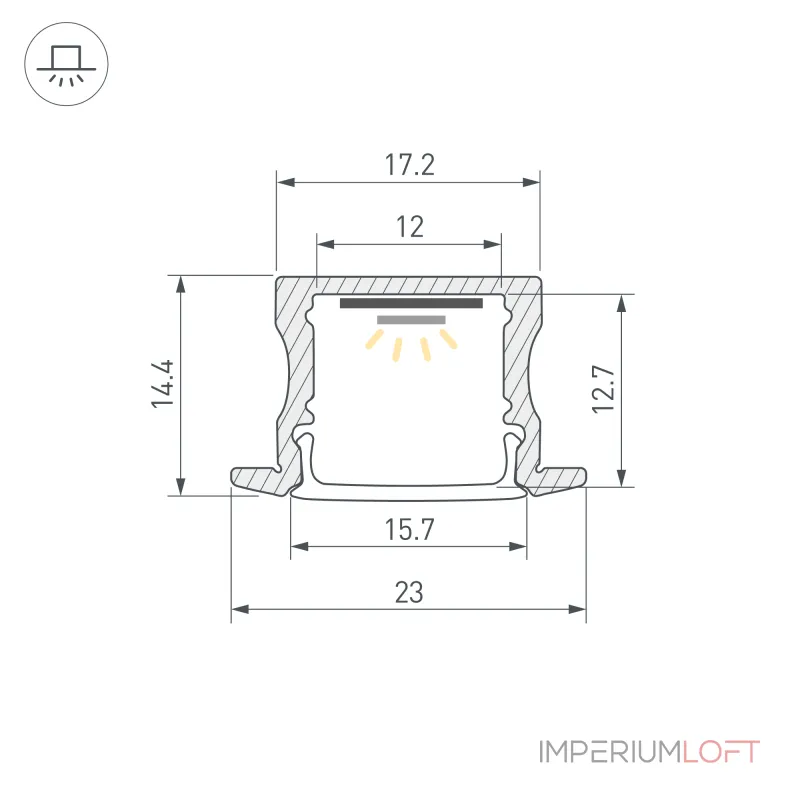 Arlight Профиль LINE-2315-F-2000 WHITE Алюминий 044265 от ImperiumLoft Arlight Профиль LINE-2315-F-2000 WHITE Алюминий 044265 от ImperiumLoft