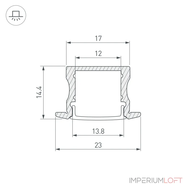 Arlight Профиль LINE-2315-F-2000 WHITE Алюминий 044265 от ImperiumLoft Arlight Профиль LINE-2315-F-2000 WHITE Алюминий 044265 от ImperiumLoft