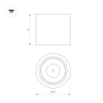 Светильник SP-DICE-R77-10Вт Warm3000 BK 24 deg 230В Arlight IP54 046626 от ImperiumLoft