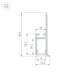 Arlight Профиль WALL-FANTOM-W10-2000 ANOD Алюминий 043692 от ImperiumLoft