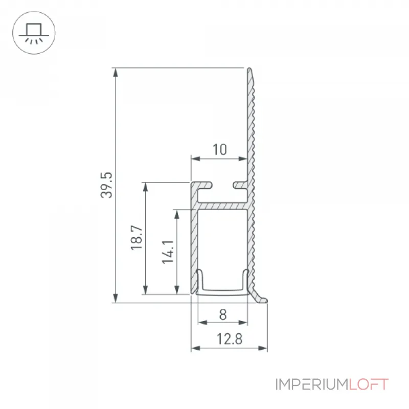 Arlight Профиль WALL-FANTOM-W10-2000 ANOD Алюминий 043692 от ImperiumLoft Arlight Профиль WALL-FANTOM-W10-2000 ANOD Алюминий 043692 от ImperiumLoft