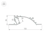 Arlight Профиль с экраном ALM-ARC-SINGLE-2000 ANOD+FROST Алюминий 029850 от ImperiumLoft