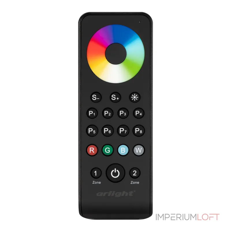 Arlight Пульт SMART-R43-RGBW Black 2 зоны 2.4G IP20 031938 от ImperiumLoft