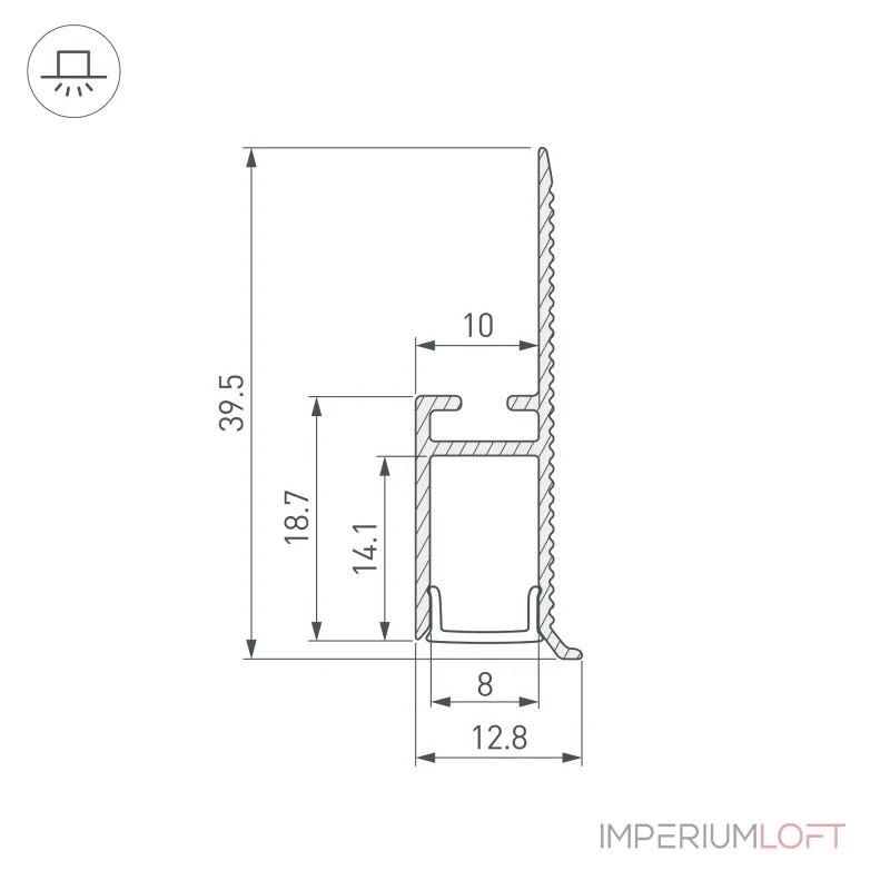 Arlight Профиль WALL-FANTOM-W10-2000 ANOD Алюминий 043692 от ImperiumLoft Arlight Профиль WALL-FANTOM-W10-2000 ANOD Алюминий 043692 от ImperiumLoft