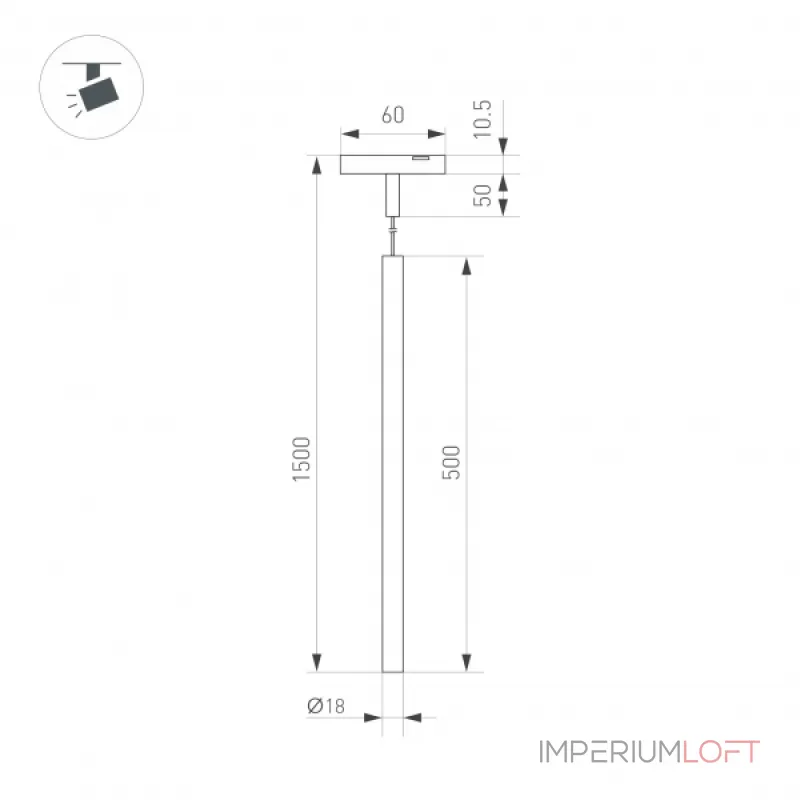 Светильник MAG-MICROCOSM-SPOT-HANG-R18-L500-3Вт Warm3000 BK 24 deg 24В Arlight IP20 043269 от ImperiumLoft Светильник MAG-MICROCOSM-SPOT-HANG-R18-L500-3Вт Warm3000 BK 24 deg 24В Arlight IP20 043269 от ImperiumLoft
