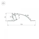 Arlight Профиль с экраном ALM-ARC-SINGLE-2000 ANOD+FROST Алюминий 029850 от ImperiumLoft