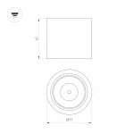 Светильник SP-DICE-R77-10Вт Warm3000 BK 24 deg 230В Arlight IP54 046626 от ImperiumLoft