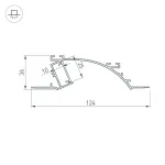 Arlight Профиль с экраном ALM-ARC-SINGLE-2000 ANOD+FROST Алюминий 029850 от ImperiumLoft