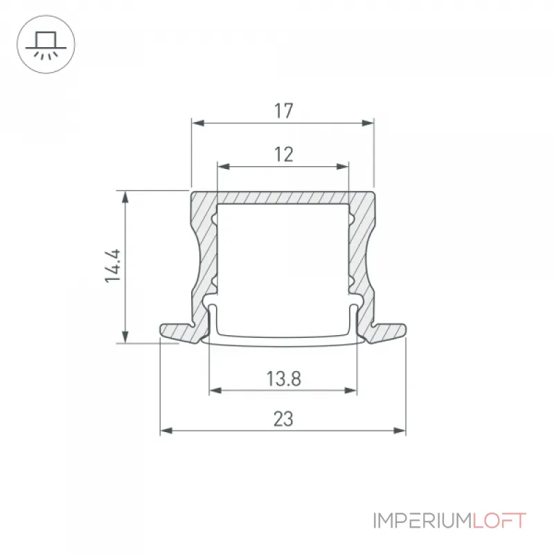Arlight Профиль LINE-2315-F-2000 WHITE Алюминий 044265 от ImperiumLoft Arlight Профиль LINE-2315-F-2000 WHITE Алюминий 044265 от ImperiumLoft
