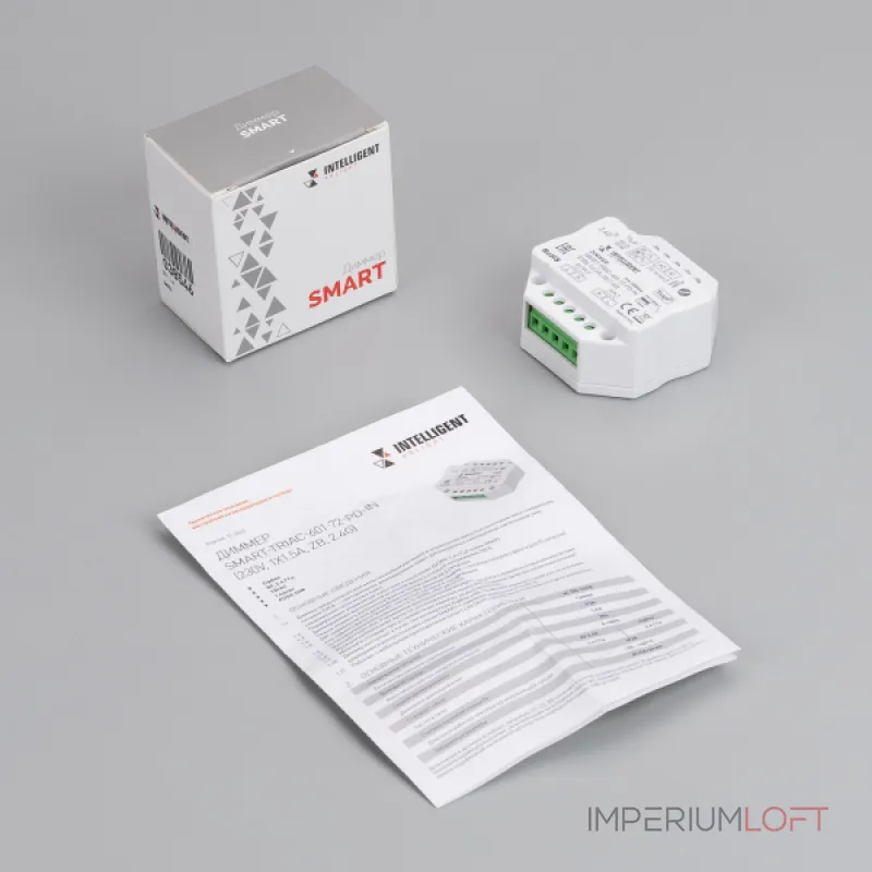 Arlight INTELLIGENT Диммер SMART-TRIAC-601-72-PD-IN 230В 1x1.5A ZB 2.4G IARL IP20 038546 от ImperiumLoft Arlight INTELLIGENT Диммер SMART-TRIAC-601-72-PD-IN 230В 1x1.5A ZB 2.4G IARL IP20 038546 от ImperiumLoft