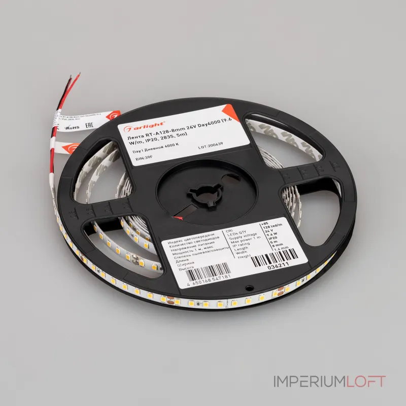 Лента RT-A128-8mm 24В Day4000 10 В/м IP20 5м Arlight высок.эфф.150 лм/Вт 036211(1) от ImperiumLoft Лента RT-A128-8mm 24В Day4000 10 В/м IP20 5м Arlight высок.эфф.150 лм/Вт 036211(1) от ImperiumLoft