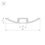 Arlight Профиль ARH-FLAT-2000 ANOD Алюминий 016149 от ImperiumLoft