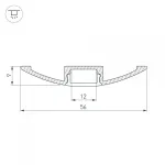 Arlight Профиль ARH-FLAT-2000 ANOD Алюминий 016149 от ImperiumLoft