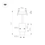 Arlight Светильник ART-NEMO-BUILT-ZOOM-R29.5-2Вт Warm3000 BK 15-45 deg 24В IP20 049769 от ImperiumLoft