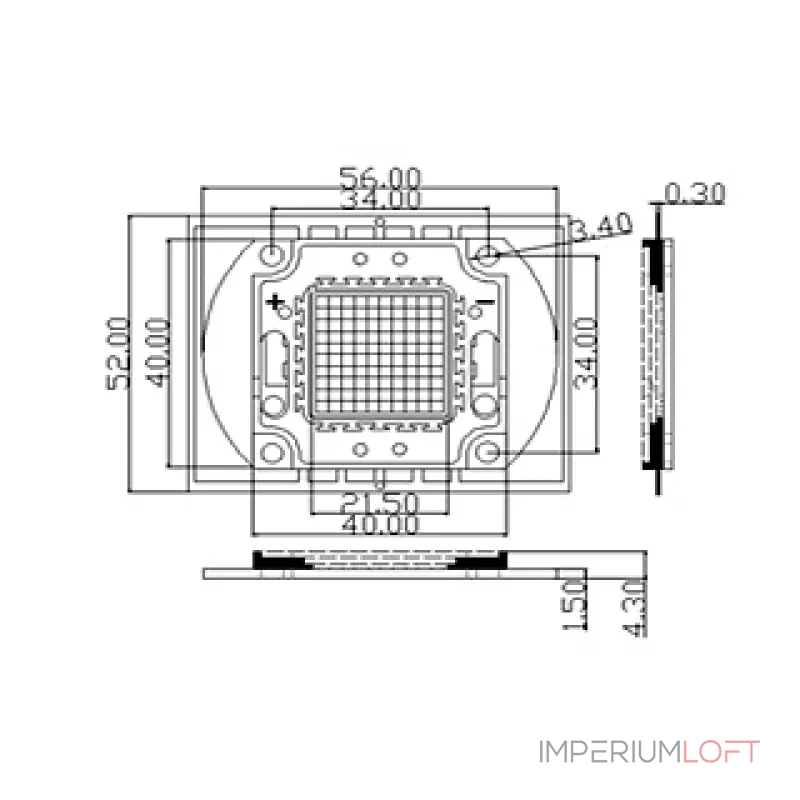 Arlight Мощный светодиод ARPL-100Вт-EPA-5060-DW 3500mA 018434 от ImperiumLoft