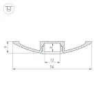 Arlight Профиль ARH-FLAT-2000 ANOD Алюминий 016149 от ImperiumLoft