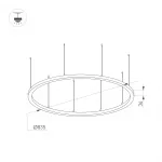 Arlight Светильник SP-LINE-HANG-ARC-O3535-D800-65Вт Warm3000 BLACK 230В Металл 034004(1) от ImperiumLoft