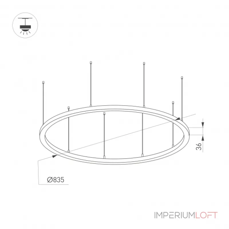 Arlight Светильник SP-LINE-HANG-ARC-O3535-D800-65Вт Warm3000 BLACK 230В Металл 034004(1) от ImperiumLoft Arlight Светильник SP-LINE-HANG-ARC-O3535-D800-65Вт Warm3000 BLACK 230В Металл 034004(1) от ImperiumLoft