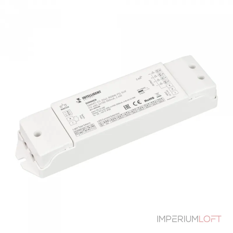 Arlight INTELLIGENT ARLIGHT Диммер SMART-CC-2042-RGBW-PD-SUF 12-48В 4x150-500mA 2.4G IARL IP20 037420 от ImperiumLoft Arlight INTELLIGENT ARLIGHT Диммер SMART-CC-2042-RGBW-PD-SUF 12-48В 4x150-500mA 2.4G IARL IP20 037420 от ImperiumLoft