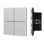 Arlight INTELLIGENT ARLIGHT Кнопочная панель KNX-304-23-IN Silver BUS Frameless IARL IP20 039662 от ImperiumLoft