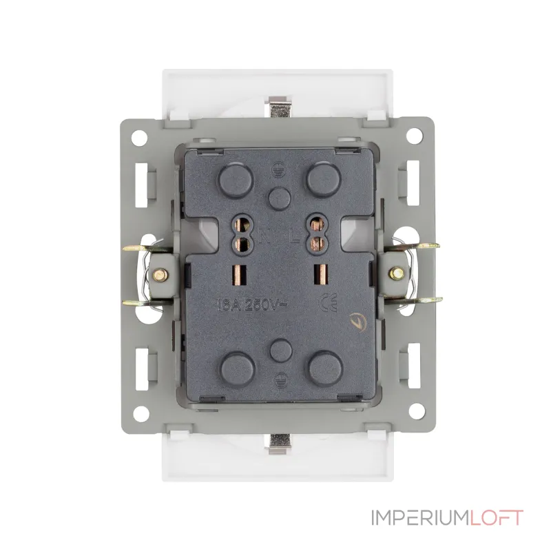 Механизм электрической розетки SCT-MEUD-PL-WH 250В 16A Arlight 043764 от ImperiumLoft