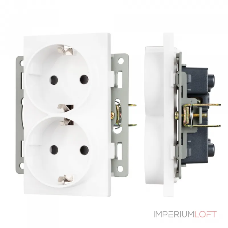 Механизм электрической розетки SCT-MEUD-PL-WH 250В 16A Arlight 043764 от ImperiumLoft