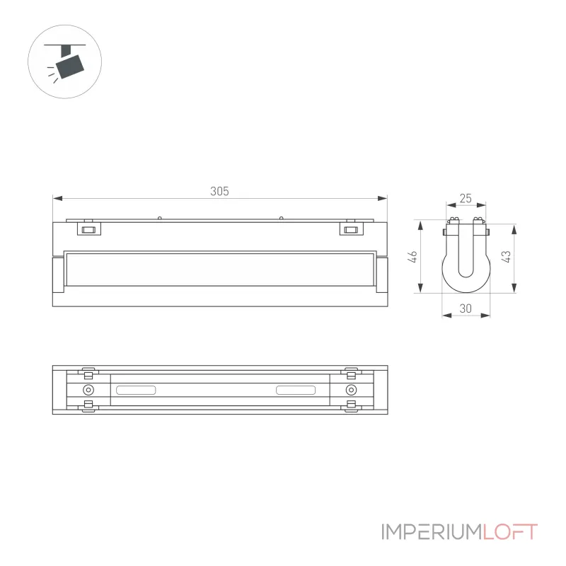 Светильник MAG-VIBE-FLAT-TURN-L305-12Вт Day4000-MIX BK 110 deg 48В DALI Arlight IP20 044441 от ImperiumLoft