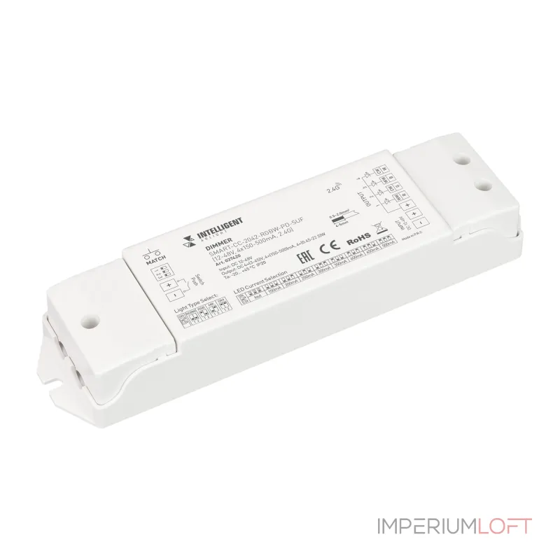 Arlight INTELLIGENT ARLIGHT Диммер SMART-CC-2042-RGBW-PD-SUF 12-48В 4x150-500mA 2.4G IARL IP20 037420 от ImperiumLoft Arlight INTELLIGENT ARLIGHT Диммер SMART-CC-2042-RGBW-PD-SUF 12-48В 4x150-500mA 2.4G IARL IP20 037420 от ImperiumLoft
