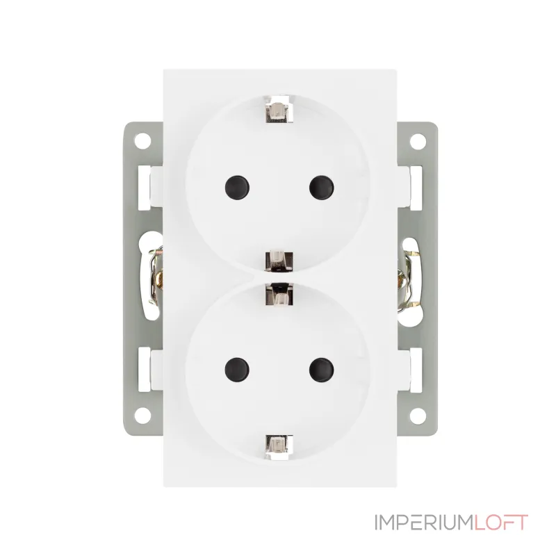 Механизм электрической розетки SCT-MEUD-PL-WH 250В 16A Arlight 043764 от ImperiumLoft